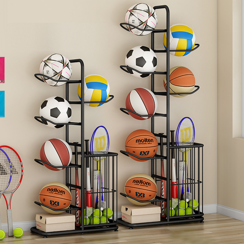 Sports Equipment Warehouse - Sports Ball Storage Rack Basketball Badminton
